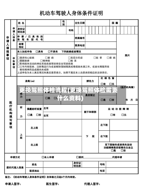 更换驾照体检流程(更换驾照体检需要什么资料)